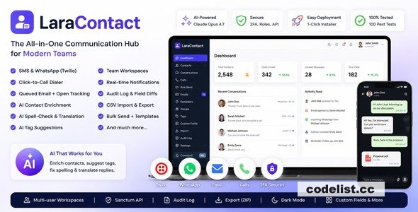 LaraContact v2.0 – Contact Management &amp; WhatsApp AI-assisted CRM