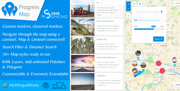 Progress Map Wordpress Plugin v3.4.1