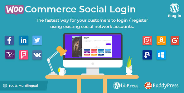 WooCommerce Social Login v1.9.4 - WordPress plugin