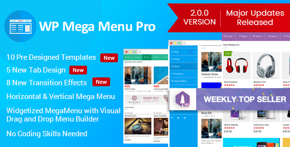 WP Mega Menu Pro v2.0.5 - Responsive Mega Menu Plugin
