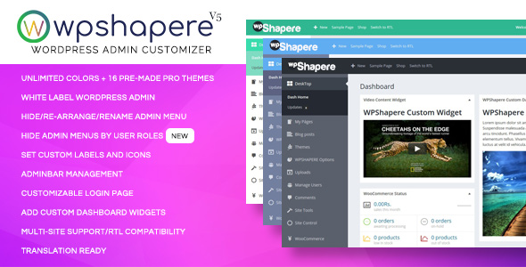 WPShapere v6.0 - Wordpress Admin Theme