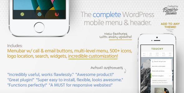 Touchy v3.4 - A WordPress mobile menu plugin
