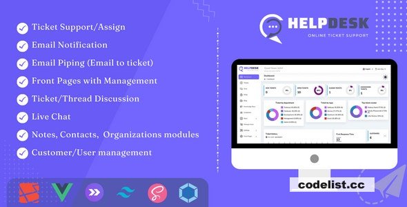 HelpDesk 5.2.3 - Online Ticketing System with Website - ticket support and management
