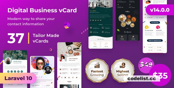 vCard SaaS v14.8.0 - Business Card Builder SaaS - Laravel VCard Saas - NFC Card