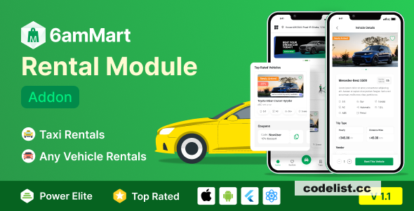 6amMart Car Rental Module Addon v1.8