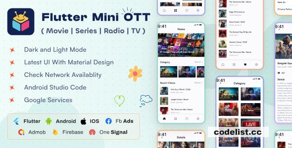 Flutter Mini OTT - Live Tv, Movie, Videos, Radios - 2 April 2026