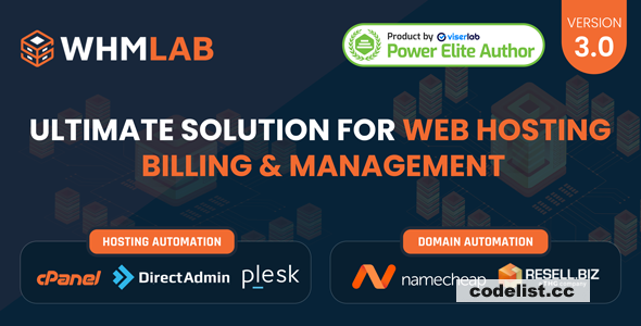 WHMLab v3.0.0 - Ultimate Solution For WebHosting Billing And Management