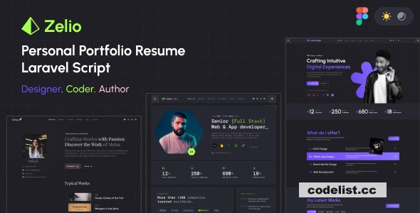 Zelio v1.1.9 - Personal Portfolio Resume Laravel Script