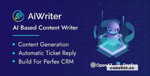 Perfex AiWriter v3.5.0 - AI Content Generator And AI Ticket Reply Module