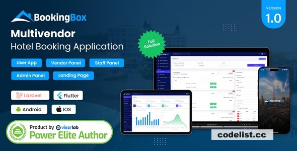 BookingBox v2.3 - Complete MultiVendor Hotel Booking Application SAAS