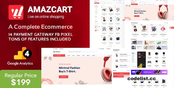 AmazCart v5.1.3 - Laravel Ecommerce System CMS