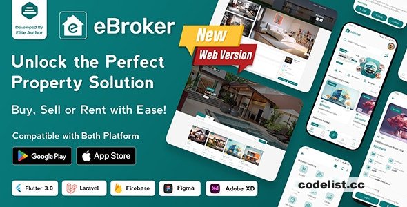 eBroker v1.2.4 - Real Estate Property Buy-Rent-Sell Flutter app with Laravel Admin Panel