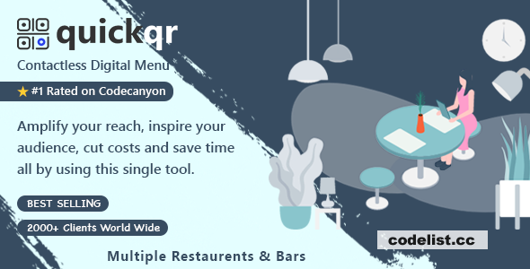 QuickQR Pro v2.3 - Saas - QR Code Restaurant Menu Maker - Laravel CMS