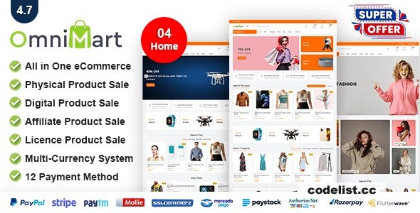 OmniMart v6.0 - eCommerce CMS - Laravel eCommerce script
