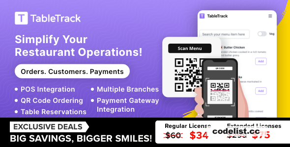TableTrack v1.2.16 - The Complete SaaS Restaurant Management Solution