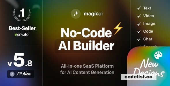 MagicAI v7.7.0 - OpenAI Content, Text, Image, Video, Chat, Voice, and Code Generator as SaaS
