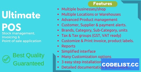 Ultimate POS v6.5 - Best ERP, Stock Management, Point of Sale & Invoicing application