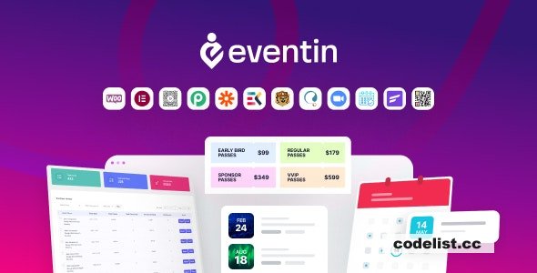 WP Eventin v4.1.10 - Events Manager & Tickets Selling Plugin for WooCommerce