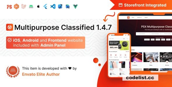 PSX v1.5.6 - Multipurpose Classified Flutter App with Frontend and Admin Panel