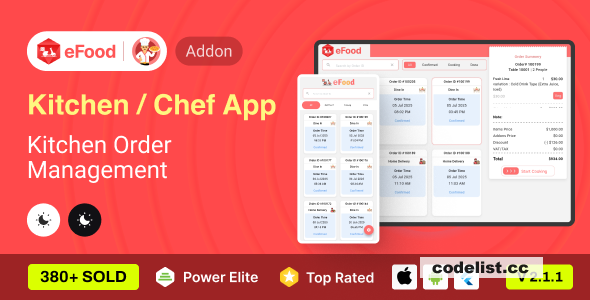 eFood - Kitchen/Chef App v2.4