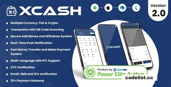 XCash - Cross Platform Mobile Wallet Application - User App v2.0